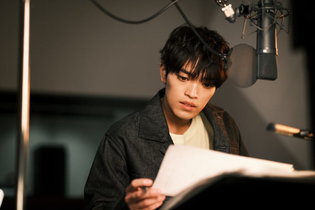 原嘉孝さんアフレコ風景写真-